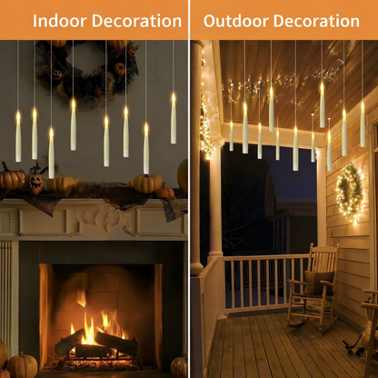 velas flotantes con varita mágica